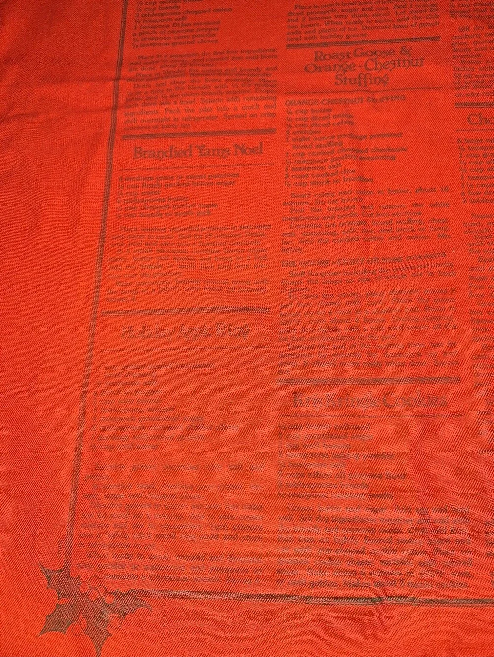 1978 Vintage Christmas Recipe Apron Holiday Apron Eat Drink Be Merry Christmas